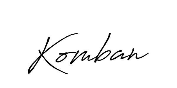 How to make Komban signature? Antro_Vectra_Bolder is a professional autograph style. Create handwritten signature for Komban name. Komban signature style 7 images and pictures png