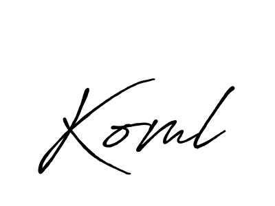 You should practise on your own different ways (Antro_Vectra_Bolder) to write your name (Koml) in signature. don't let someone else do it for you. Koml signature style 7 images and pictures png