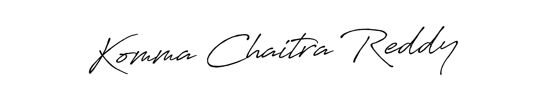 Also You can easily find your signature by using the search form. We will create Komma Chaitra Reddy name handwritten signature images for you free of cost using Antro_Vectra_Bolder sign style. Komma Chaitra Reddy signature style 7 images and pictures png