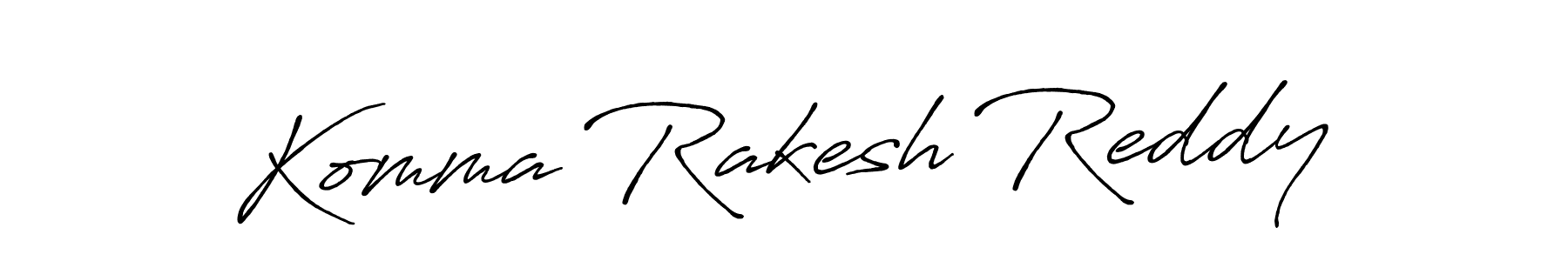 How to make Komma Rakesh Reddy signature? Antro_Vectra_Bolder is a professional autograph style. Create handwritten signature for Komma Rakesh Reddy name. Komma Rakesh Reddy signature style 7 images and pictures png