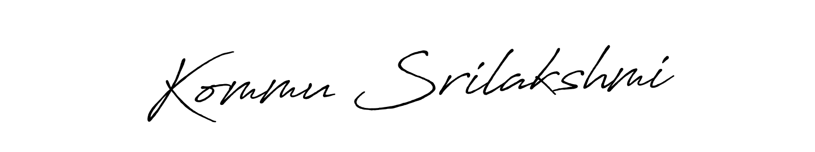 Antro_Vectra_Bolder is a professional signature style that is perfect for those who want to add a touch of class to their signature. It is also a great choice for those who want to make their signature more unique. Get Kommu Srilakshmi name to fancy signature for free. Kommu Srilakshmi signature style 7 images and pictures png