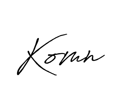 Design your own signature with our free online signature maker. With this signature software, you can create a handwritten (Antro_Vectra_Bolder) signature for name Komn. Komn signature style 7 images and pictures png