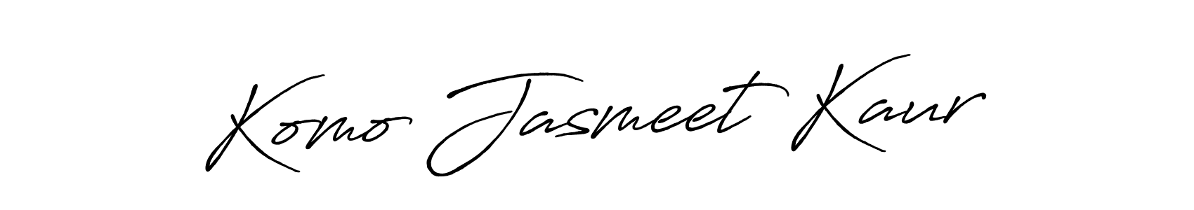 This is the best signature style for the Komo Jasmeet Kaur name. Also you like these signature font (Antro_Vectra_Bolder). Mix name signature. Komo Jasmeet Kaur signature style 7 images and pictures png