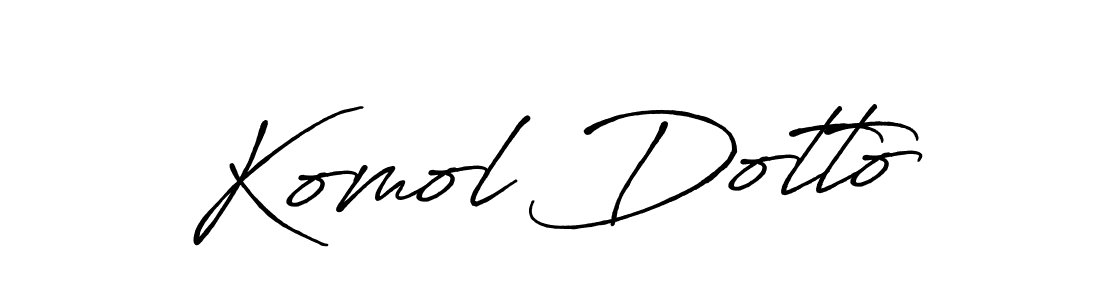Use a signature maker to create a handwritten signature online. With this signature software, you can design (Antro_Vectra_Bolder) your own signature for name Komol Dotto. Komol Dotto signature style 7 images and pictures png