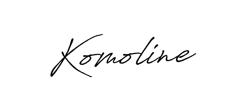 if you are searching for the best signature style for your name Komoline. so please give up your signature search. here we have designed multiple signature styles  using Antro_Vectra_Bolder. Komoline signature style 7 images and pictures png