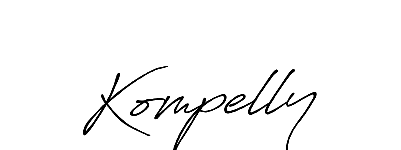 Make a beautiful signature design for name Kompelly. With this signature (Antro_Vectra_Bolder) style, you can create a handwritten signature for free. Kompelly signature style 7 images and pictures png