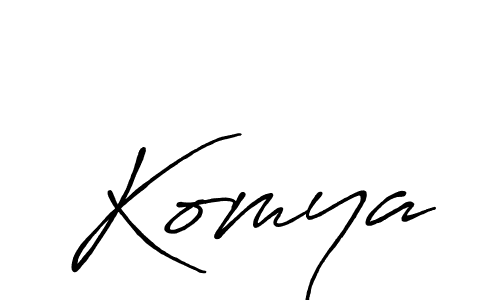 Design your own signature with our free online signature maker. With this signature software, you can create a handwritten (Antro_Vectra_Bolder) signature for name Komya. Komya signature style 7 images and pictures png