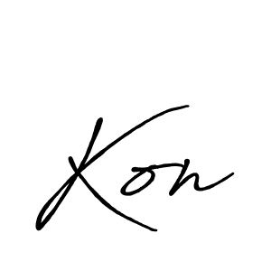 if you are searching for the best signature style for your name Kon. so please give up your signature search. here we have designed multiple signature styles  using Antro_Vectra_Bolder. Kon signature style 7 images and pictures png