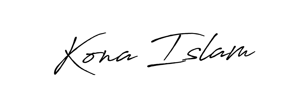 Similarly Antro_Vectra_Bolder is the best handwritten signature design. Signature creator online .You can use it as an online autograph creator for name Kona Islam. Kona Islam signature style 7 images and pictures png