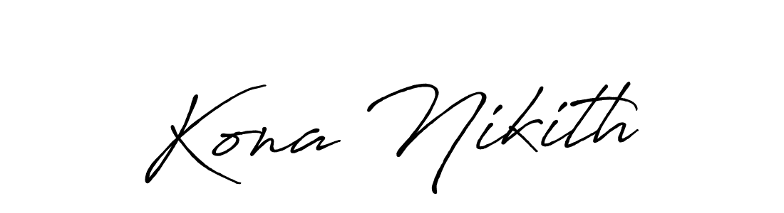 Kona Nikith stylish signature style. Best Handwritten Sign (Antro_Vectra_Bolder) for my name. Handwritten Signature Collection Ideas for my name Kona Nikith. Kona Nikith signature style 7 images and pictures png