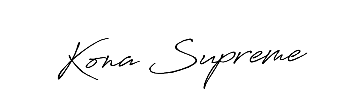 Make a short Kona Supreme signature style. Manage your documents anywhere anytime using Antro_Vectra_Bolder. Create and add eSignatures, submit forms, share and send files easily. Kona Supreme signature style 7 images and pictures png