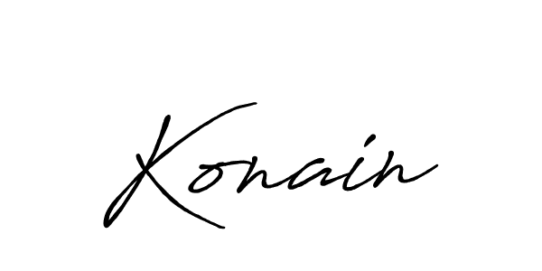 Konain stylish signature style. Best Handwritten Sign (Antro_Vectra_Bolder) for my name. Handwritten Signature Collection Ideas for my name Konain. Konain signature style 7 images and pictures png