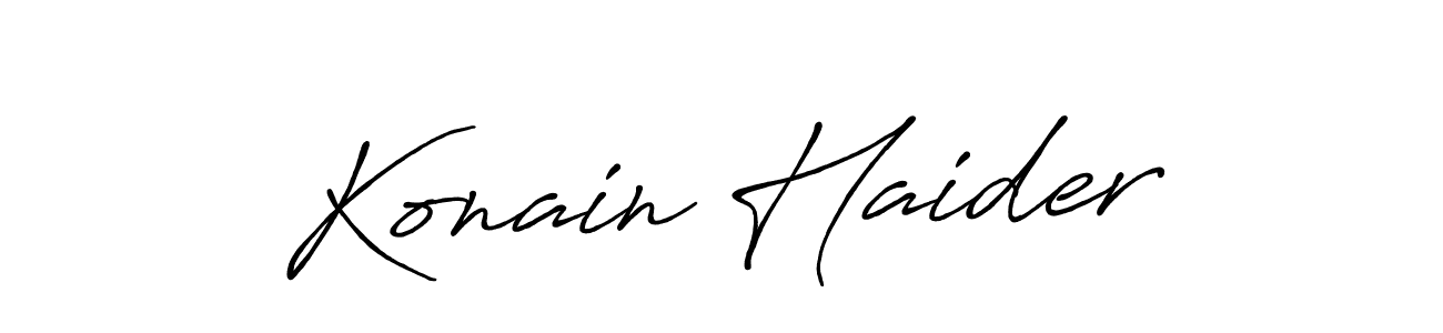 Make a beautiful signature design for name Konain Haider. Use this online signature maker to create a handwritten signature for free. Konain Haider signature style 7 images and pictures png
