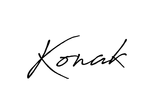 Design your own signature with our free online signature maker. With this signature software, you can create a handwritten (Antro_Vectra_Bolder) signature for name Konak. Konak signature style 7 images and pictures png