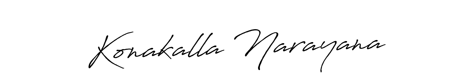 Create a beautiful signature design for name Konakalla Narayana. With this signature (Antro_Vectra_Bolder) fonts, you can make a handwritten signature for free. Konakalla Narayana signature style 7 images and pictures png