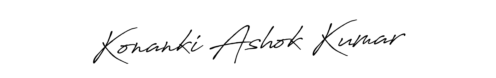 Also we have Konanki Ashok Kumar name is the best signature style. Create professional handwritten signature collection using Antro_Vectra_Bolder autograph style. Konanki Ashok Kumar signature style 7 images and pictures png