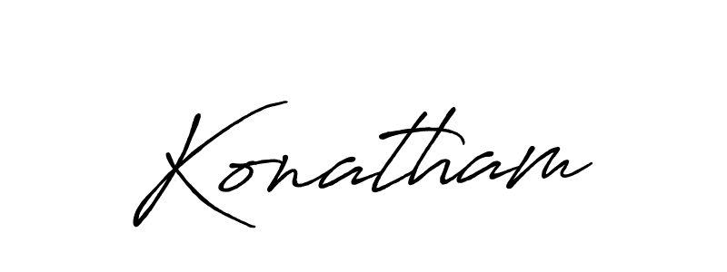 Make a beautiful signature design for name Konatham. With this signature (Antro_Vectra_Bolder) style, you can create a handwritten signature for free. Konatham signature style 7 images and pictures png