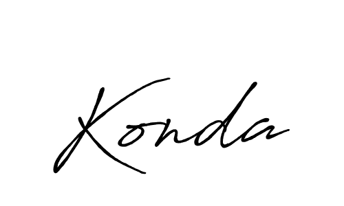 Make a beautiful signature design for name Konda. With this signature (Antro_Vectra_Bolder) style, you can create a handwritten signature for free. Konda signature style 7 images and pictures png