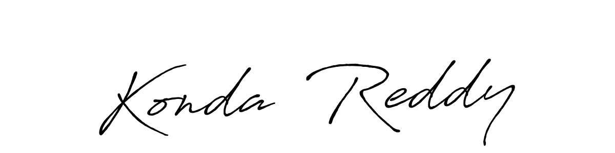 Use a signature maker to create a handwritten signature online. With this signature software, you can design (Antro_Vectra_Bolder) your own signature for name Konda  Reddy. Konda  Reddy signature style 7 images and pictures png