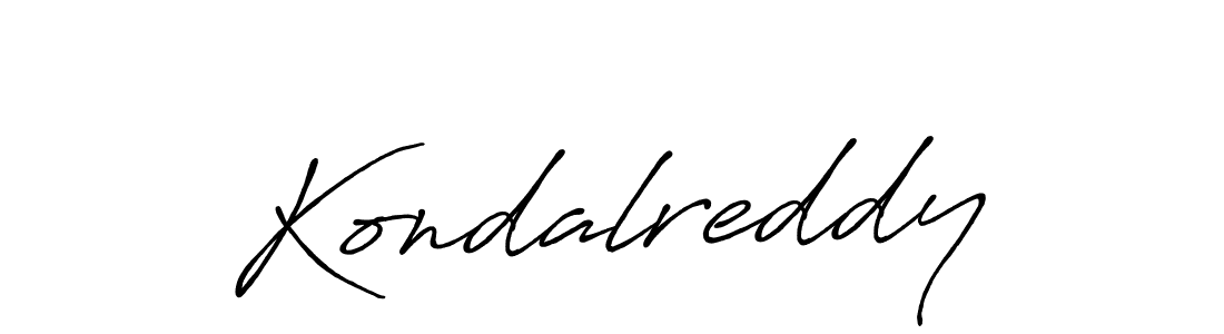 How to make Kondalreddy name signature. Use Antro_Vectra_Bolder style for creating short signs online. This is the latest handwritten sign. Kondalreddy signature style 7 images and pictures png