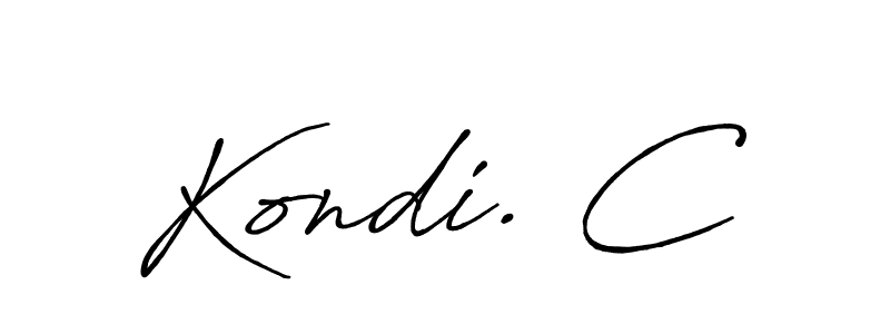 Also we have Kondi. C name is the best signature style. Create professional handwritten signature collection using Antro_Vectra_Bolder autograph style. Kondi. C signature style 7 images and pictures png