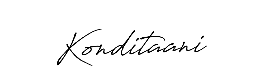 Create a beautiful signature design for name Konditaani. With this signature (Antro_Vectra_Bolder) fonts, you can make a handwritten signature for free. Konditaani signature style 7 images and pictures png