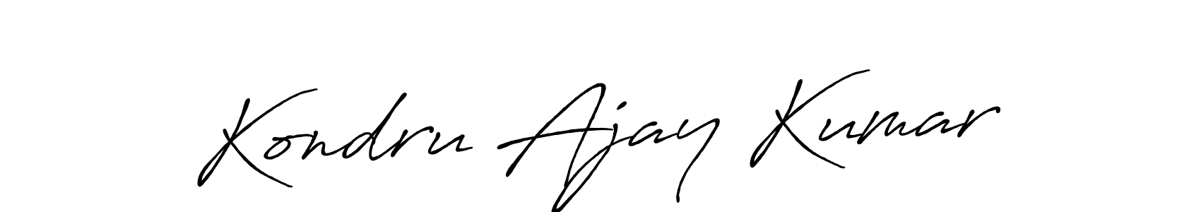 Kondru Ajay Kumar stylish signature style. Best Handwritten Sign (Antro_Vectra_Bolder) for my name. Handwritten Signature Collection Ideas for my name Kondru Ajay Kumar. Kondru Ajay Kumar signature style 7 images and pictures png