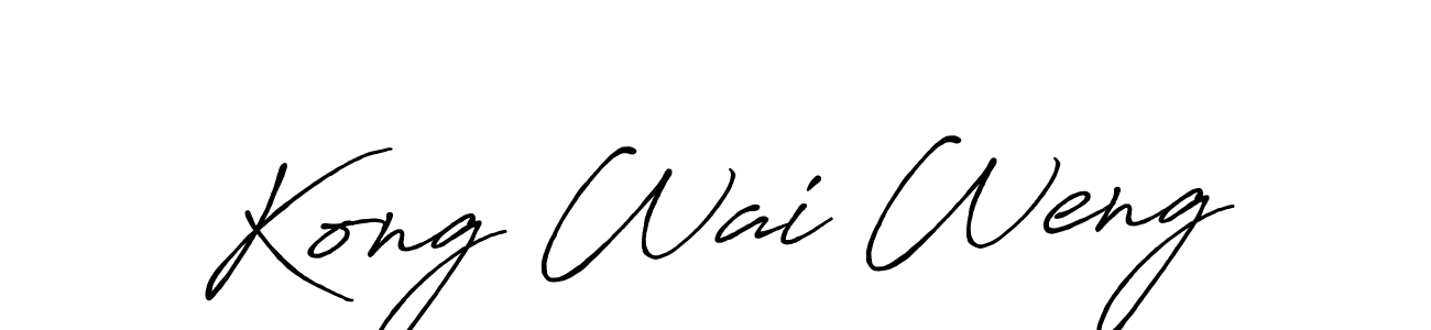 Antro_Vectra_Bolder is a professional signature style that is perfect for those who want to add a touch of class to their signature. It is also a great choice for those who want to make their signature more unique. Get Kong Wai Weng name to fancy signature for free. Kong Wai Weng signature style 7 images and pictures png