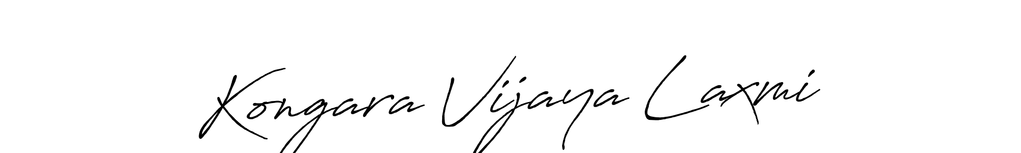 Make a beautiful signature design for name Kongara Vijaya Laxmi. With this signature (Antro_Vectra_Bolder) style, you can create a handwritten signature for free. Kongara Vijaya Laxmi signature style 7 images and pictures png