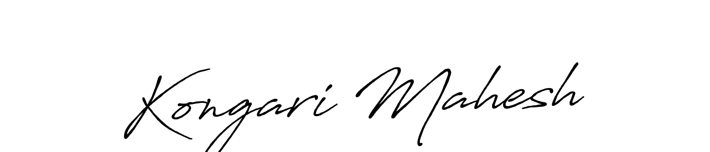 Design your own signature with our free online signature maker. With this signature software, you can create a handwritten (Antro_Vectra_Bolder) signature for name Kongari Mahesh. Kongari Mahesh signature style 7 images and pictures png