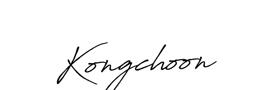 How to make Kongchoon signature? Antro_Vectra_Bolder is a professional autograph style. Create handwritten signature for Kongchoon name. Kongchoon signature style 7 images and pictures png