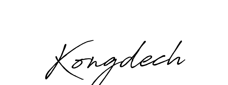 Kongdech stylish signature style. Best Handwritten Sign (Antro_Vectra_Bolder) for my name. Handwritten Signature Collection Ideas for my name Kongdech. Kongdech signature style 7 images and pictures png