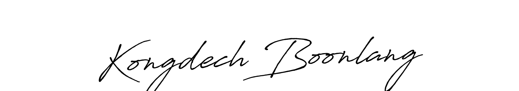 How to make Kongdech Boonlang signature? Antro_Vectra_Bolder is a professional autograph style. Create handwritten signature for Kongdech Boonlang name. Kongdech Boonlang signature style 7 images and pictures png