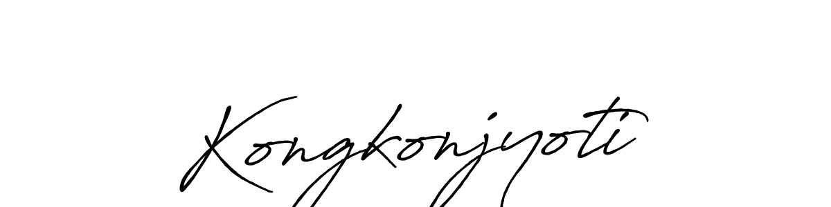 How to make Kongkonjyoti name signature. Use Antro_Vectra_Bolder style for creating short signs online. This is the latest handwritten sign. Kongkonjyoti signature style 7 images and pictures png