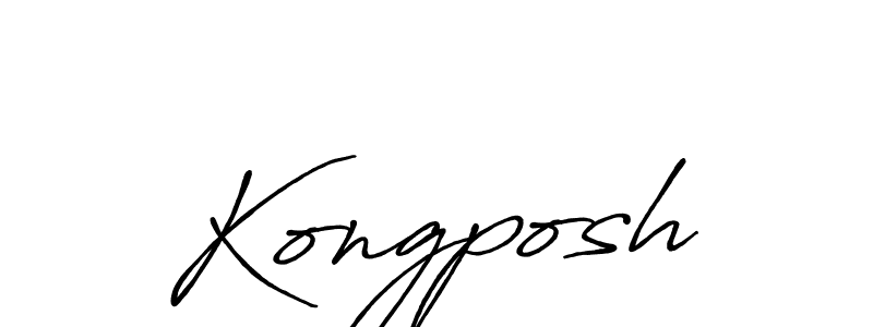 How to make Kongposh name signature. Use Antro_Vectra_Bolder style for creating short signs online. This is the latest handwritten sign. Kongposh signature style 7 images and pictures png