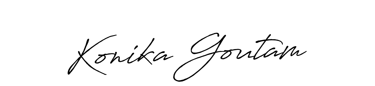 How to make Konika Goutam signature? Antro_Vectra_Bolder is a professional autograph style. Create handwritten signature for Konika Goutam name. Konika Goutam signature style 7 images and pictures png