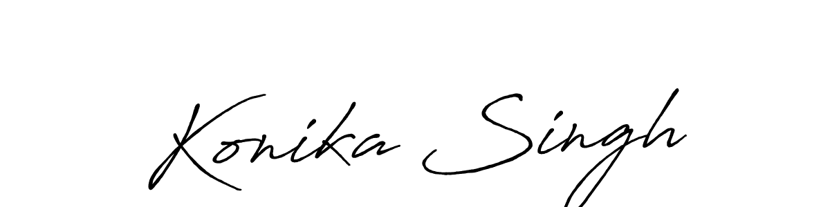 Also You can easily find your signature by using the search form. We will create Konika Singh name handwritten signature images for you free of cost using Antro_Vectra_Bolder sign style. Konika Singh signature style 7 images and pictures png