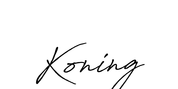 How to Draw Koning signature style? Antro_Vectra_Bolder is a latest design signature styles for name Koning. Koning signature style 7 images and pictures png