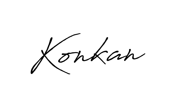 Design your own signature with our free online signature maker. With this signature software, you can create a handwritten (Antro_Vectra_Bolder) signature for name Konkan. Konkan signature style 7 images and pictures png