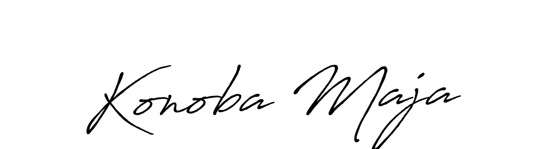 Antro_Vectra_Bolder is a professional signature style that is perfect for those who want to add a touch of class to their signature. It is also a great choice for those who want to make their signature more unique. Get Konoba Maja name to fancy signature for free. Konoba Maja signature style 7 images and pictures png