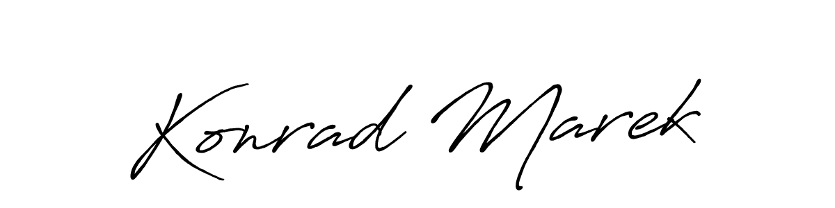 Design your own signature with our free online signature maker. With this signature software, you can create a handwritten (Antro_Vectra_Bolder) signature for name Konrad Marek. Konrad Marek signature style 7 images and pictures png