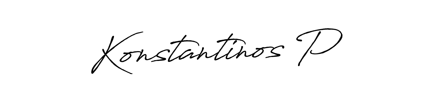 Design your own signature with our free online signature maker. With this signature software, you can create a handwritten (Antro_Vectra_Bolder) signature for name Konstantinos P. Konstantinos P signature style 7 images and pictures png