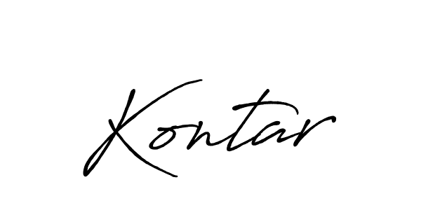 Use a signature maker to create a handwritten signature online. With this signature software, you can design (Antro_Vectra_Bolder) your own signature for name Kontar. Kontar signature style 7 images and pictures png