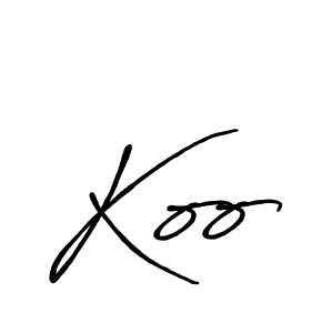 Design your own signature with our free online signature maker. With this signature software, you can create a handwritten (Antro_Vectra_Bolder) signature for name Koo. Koo signature style 7 images and pictures png