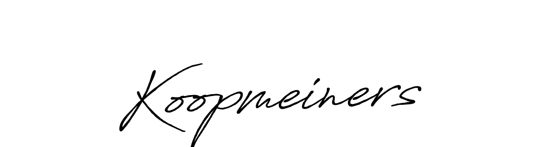 Make a beautiful signature design for name Koopmeiners. With this signature (Antro_Vectra_Bolder) style, you can create a handwritten signature for free. Koopmeiners signature style 7 images and pictures png