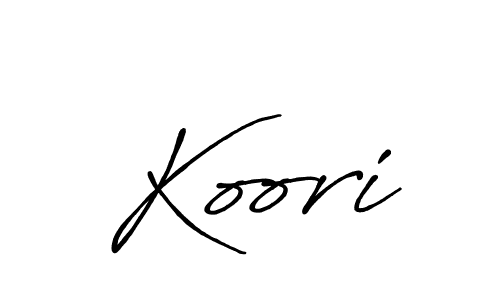 Design your own signature with our free online signature maker. With this signature software, you can create a handwritten (Antro_Vectra_Bolder) signature for name Koori. Koori signature style 7 images and pictures png