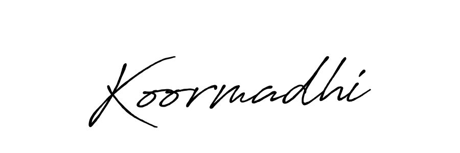It looks lik you need a new signature style for name Koormadhi. Design unique handwritten (Antro_Vectra_Bolder) signature with our free signature maker in just a few clicks. Koormadhi signature style 7 images and pictures png