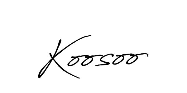 Use a signature maker to create a handwritten signature online. With this signature software, you can design (Antro_Vectra_Bolder) your own signature for name Koosoo. Koosoo signature style 7 images and pictures png