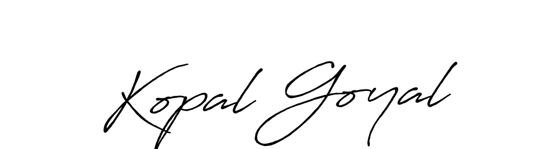 Kopal Goyal stylish signature style. Best Handwritten Sign (Antro_Vectra_Bolder) for my name. Handwritten Signature Collection Ideas for my name Kopal Goyal. Kopal Goyal signature style 7 images and pictures png