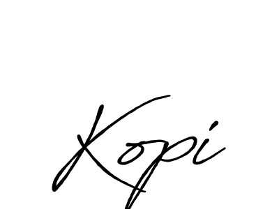 Use a signature maker to create a handwritten signature online. With this signature software, you can design (Antro_Vectra_Bolder) your own signature for name Kopi. Kopi signature style 7 images and pictures png